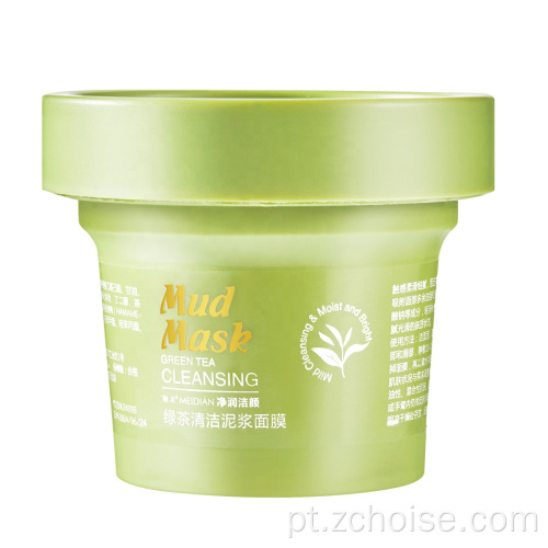 100g máscara de argila de lama para limpeza facial de chá verde